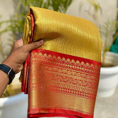 Banarasi Kanchipuram Zari Tissue Vaskat Saree