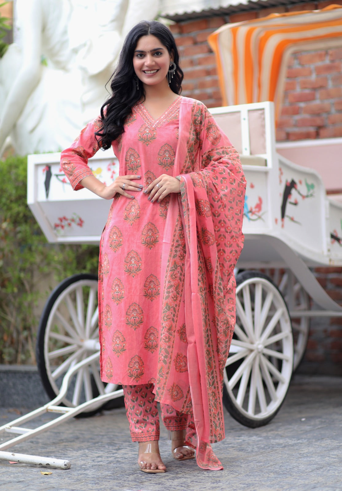 Beautiful cotton fabric printed kurti