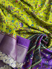 Rubina Soft Silk saree with elegant print on all over the saree