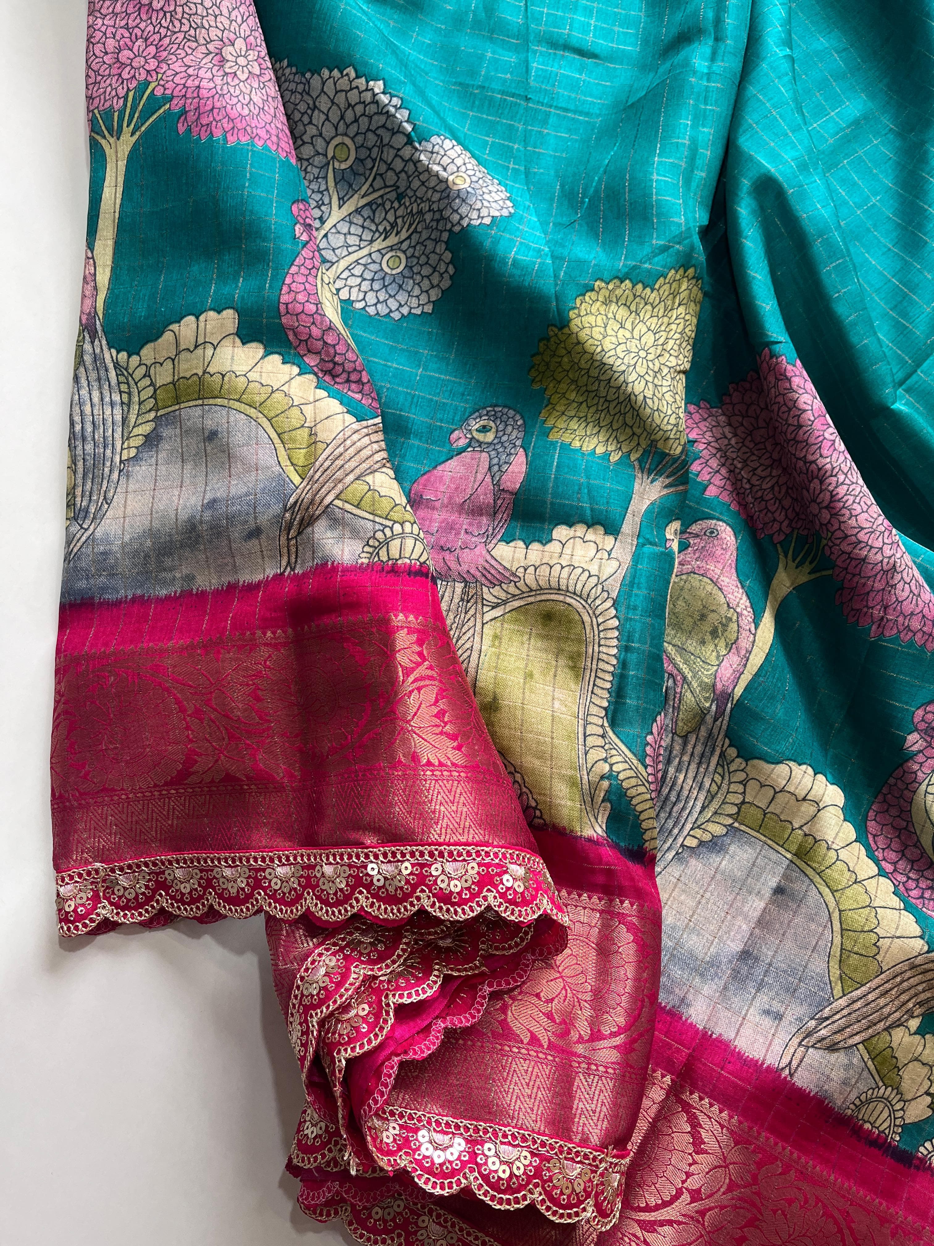 Soft Silk Kalamakari Saree