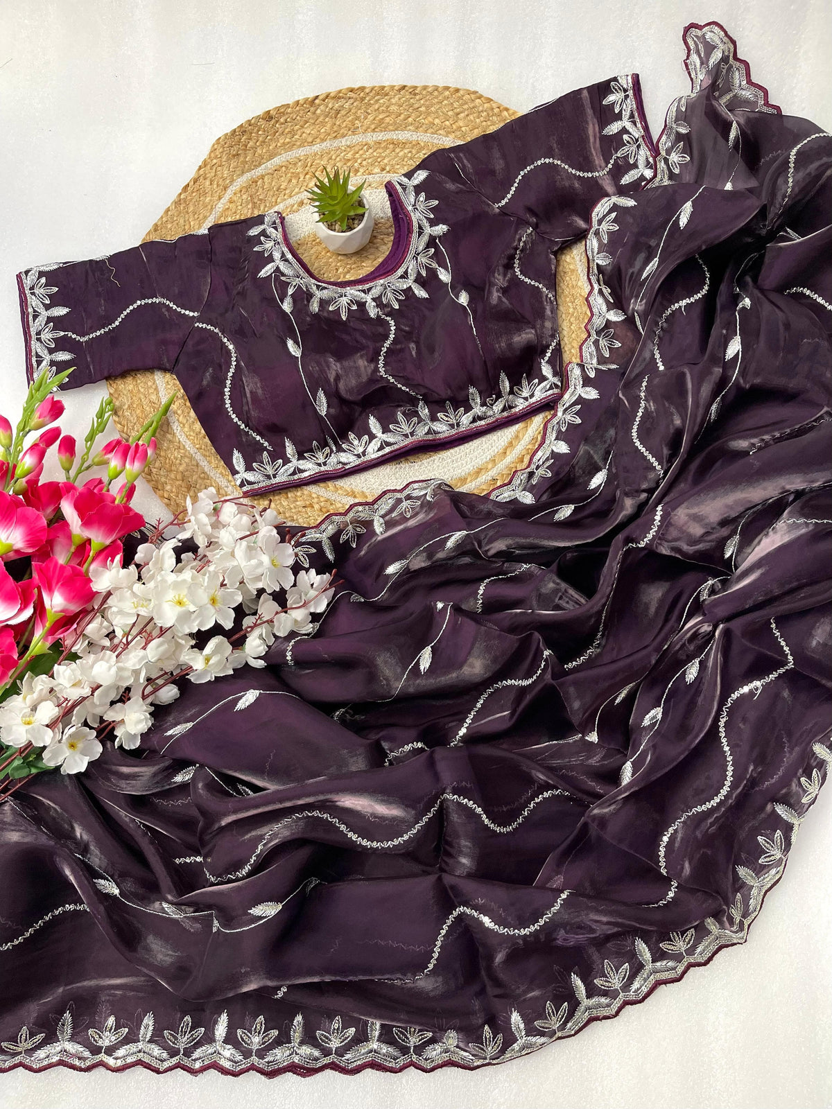 Pure Soft Jimmy Choo Silk Saree