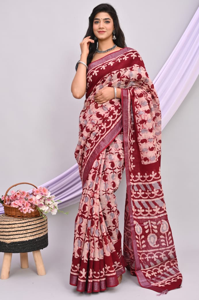 Linen Cotton Sarees