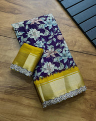 Meera Soft Silk saree with elegant print all over