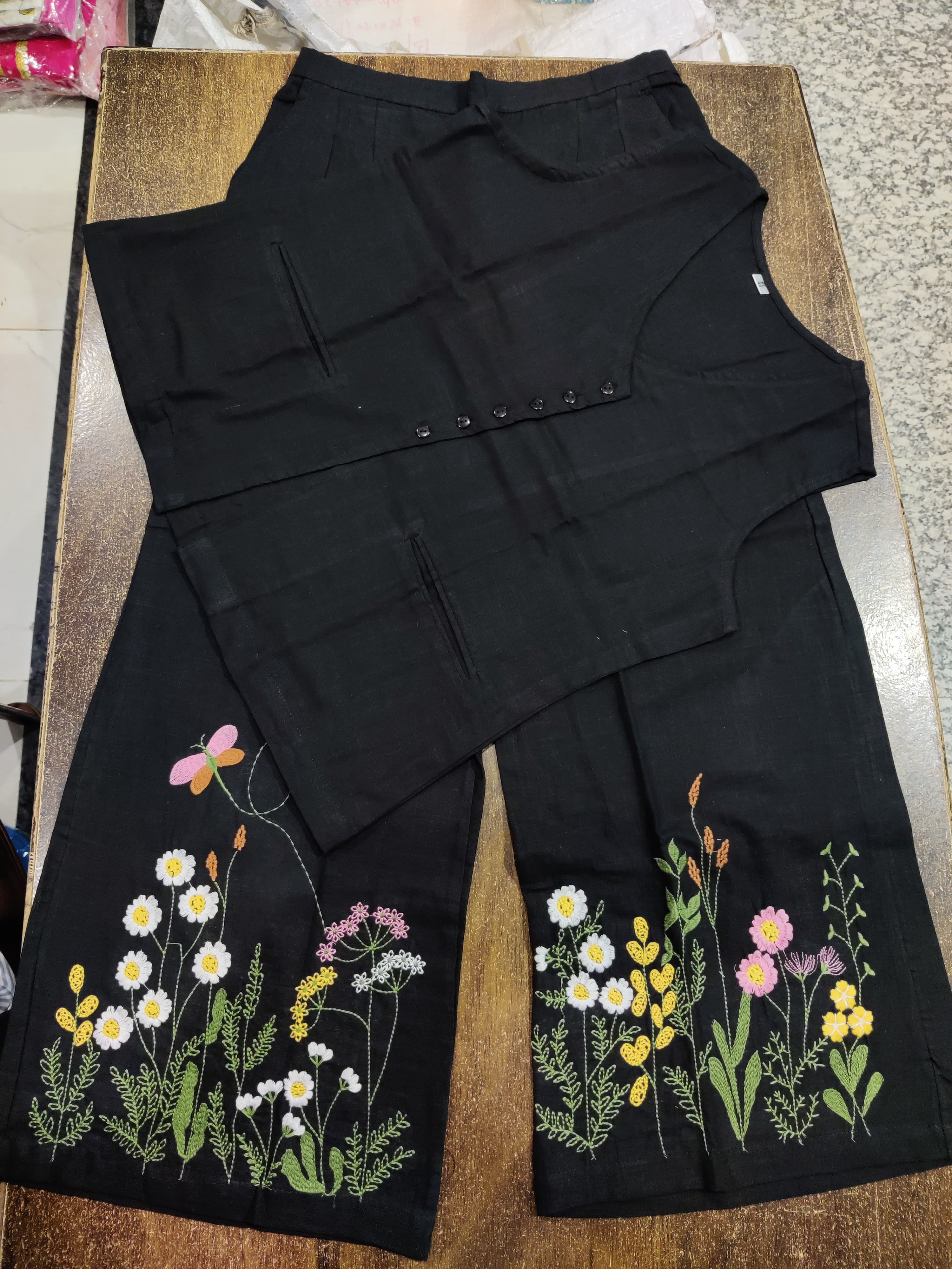 Summer embroidery work co-ord  set