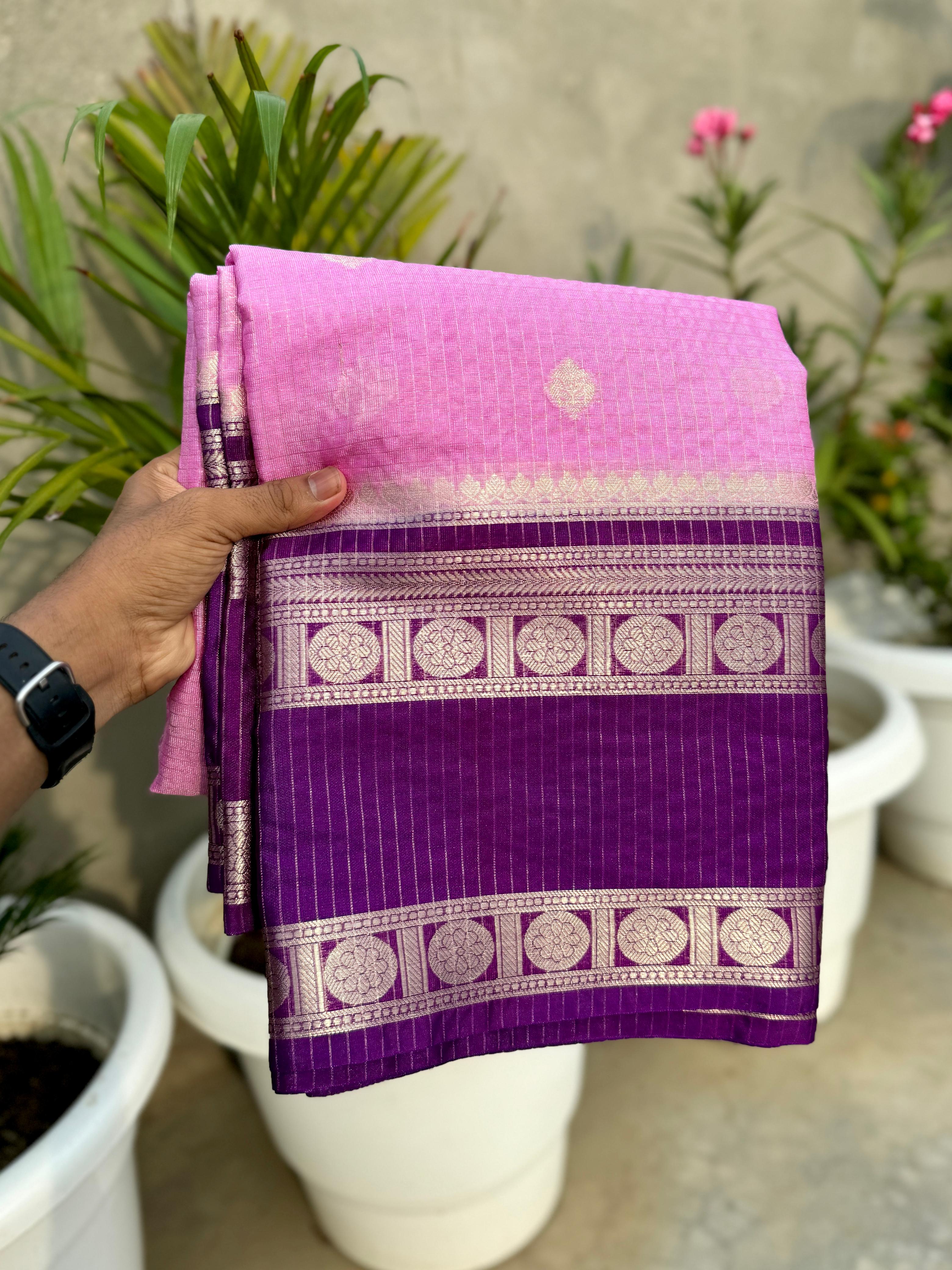 Banarasi handloom warm silk fabric saree