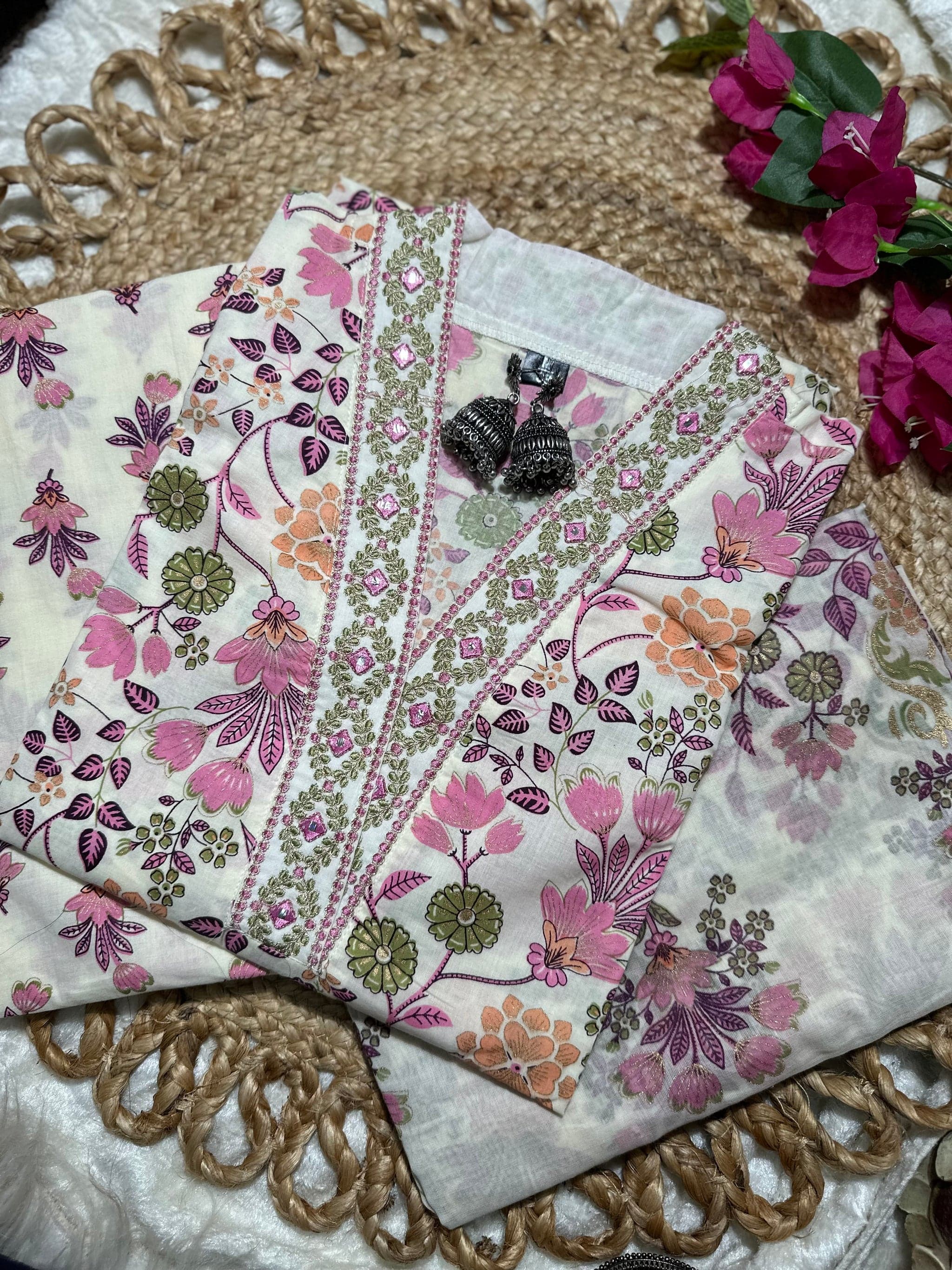 Floral printed chudidhar