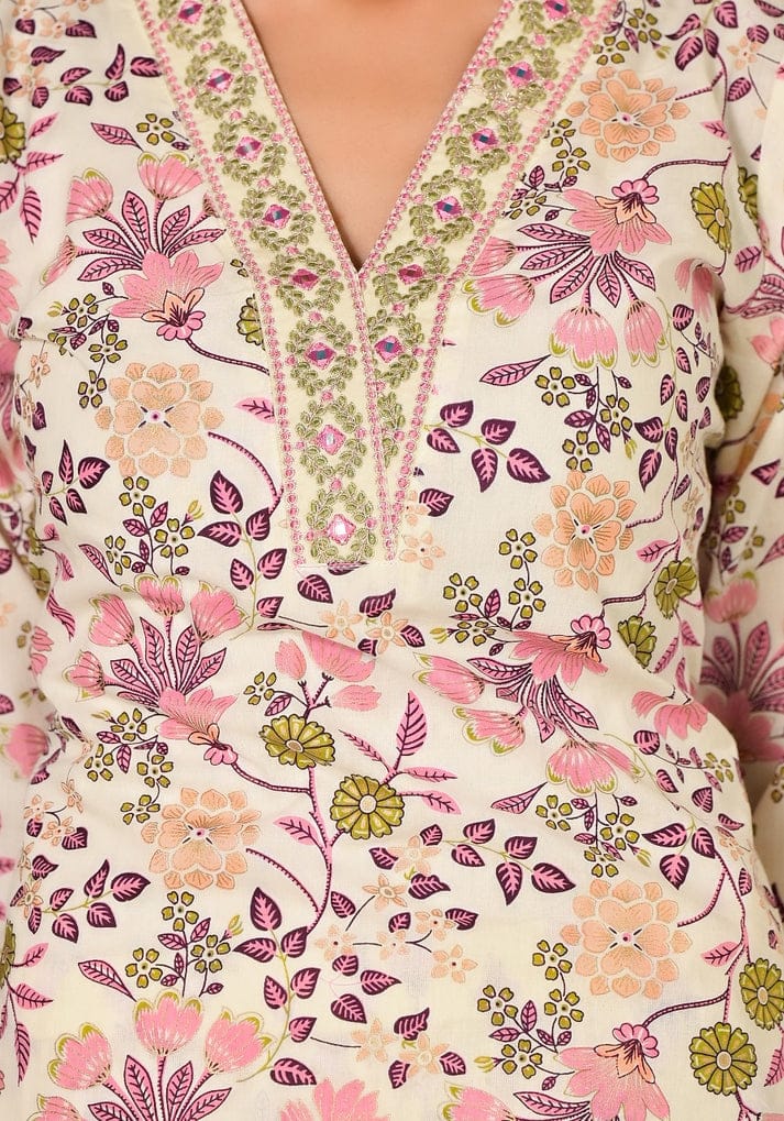Floral printed chudidhar