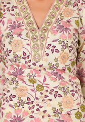 Floral printed chudidhar