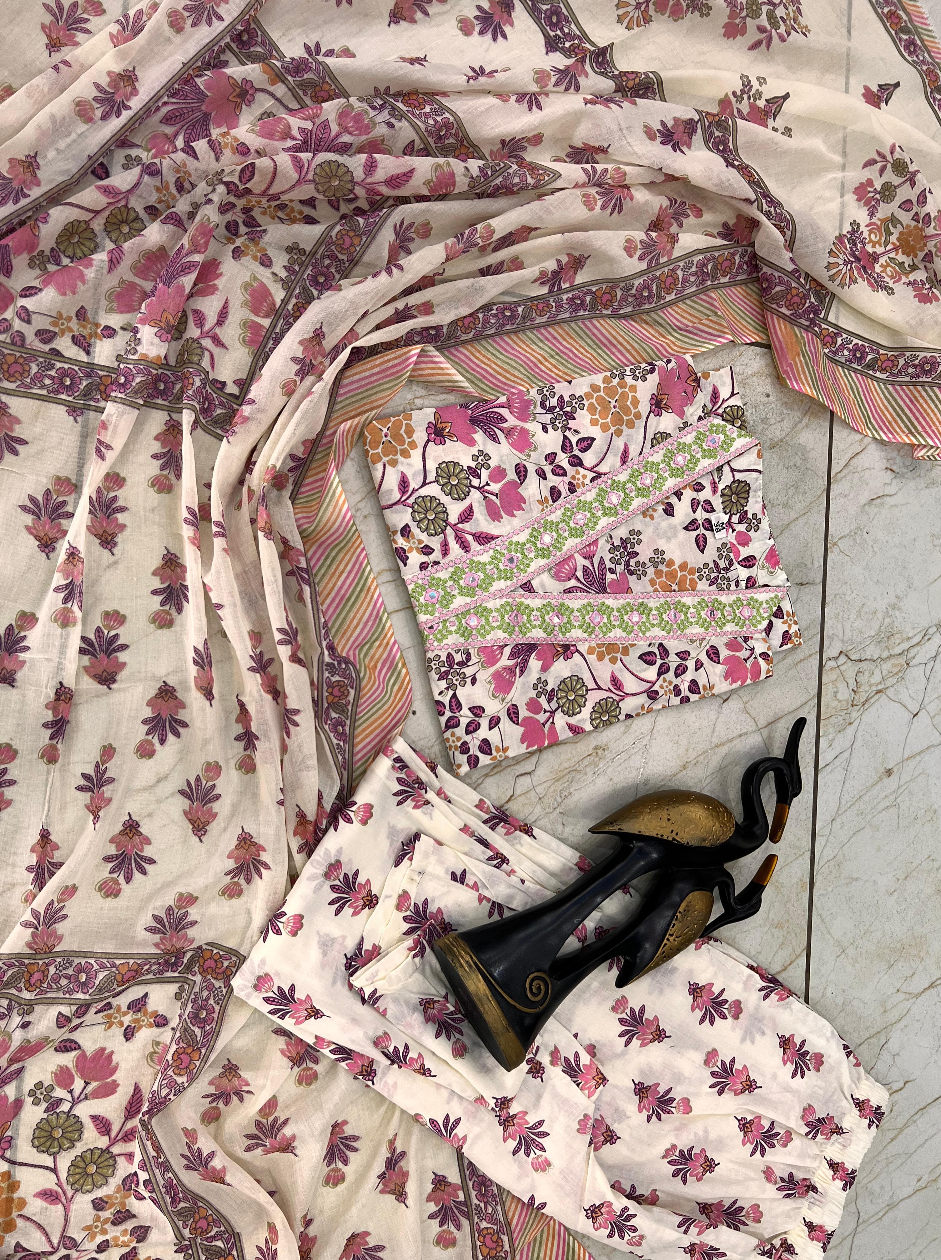 Floral printed chudidhar