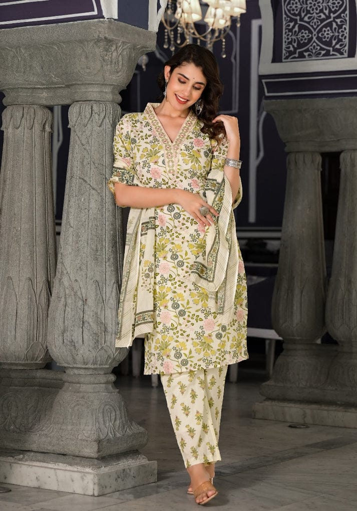 Floral printed chudidhar