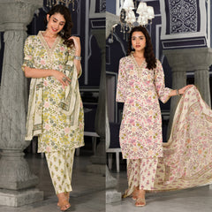 Floral printed chudidhar