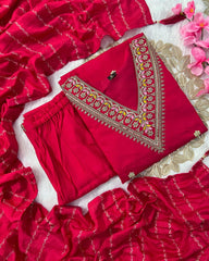 Red chudidhar/ salwar