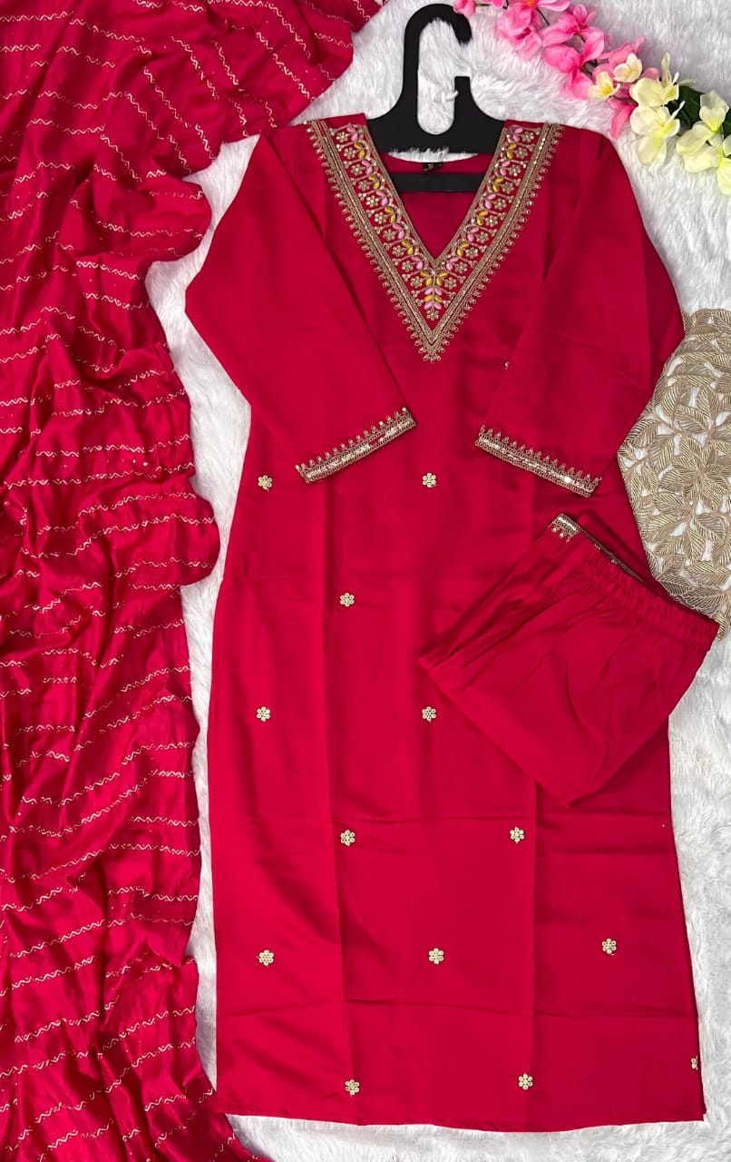 Red chudidhar/ salwar