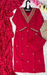 Red chudidhar/ salwar