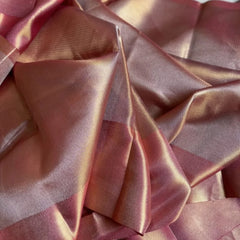Plain tissue silk saree in unique shade