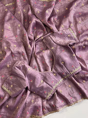 Chiffon crushed sarees