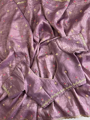 Chiffon crushed sarees