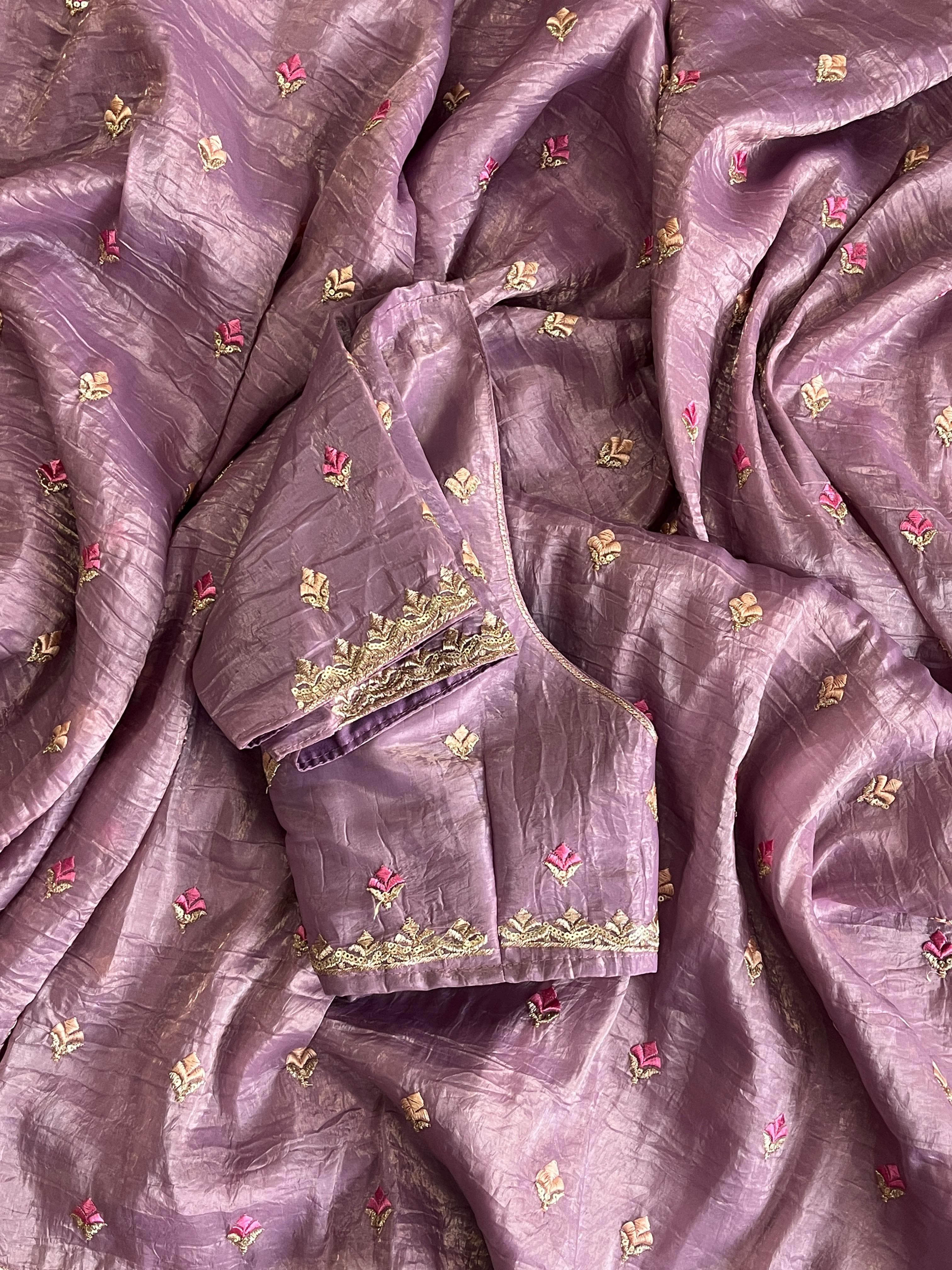 Chiffon crushed sarees