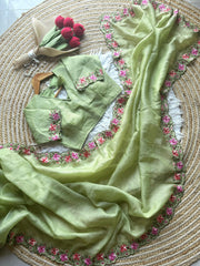 Crushed tissue sarees collection