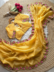 Crushed tissue sarees collection
