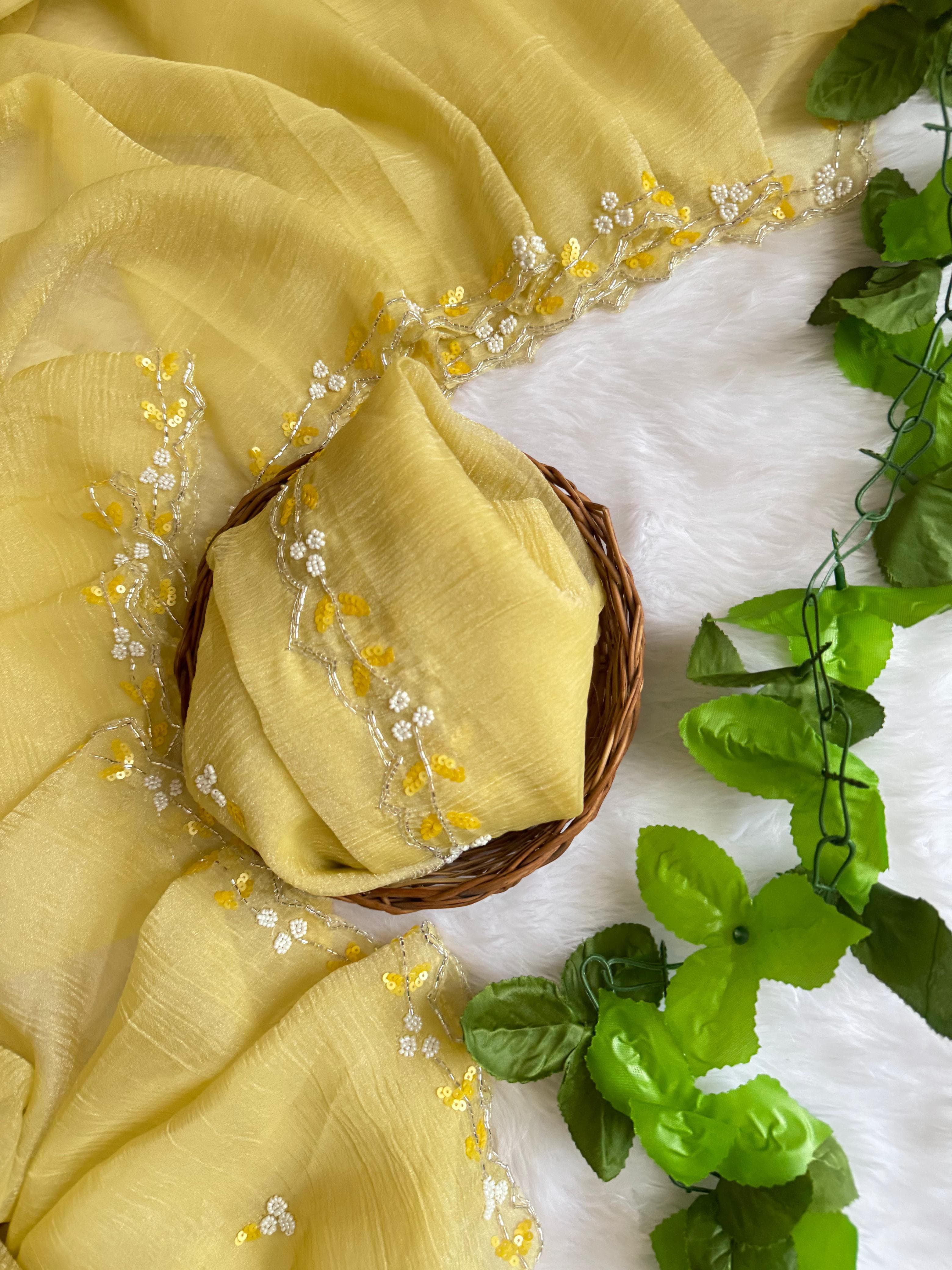 Crushed Georgette sarees