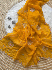 Soft crunchy silk designer sarees