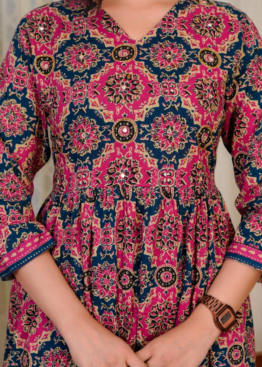 Cotton salwar in aaliya cut style