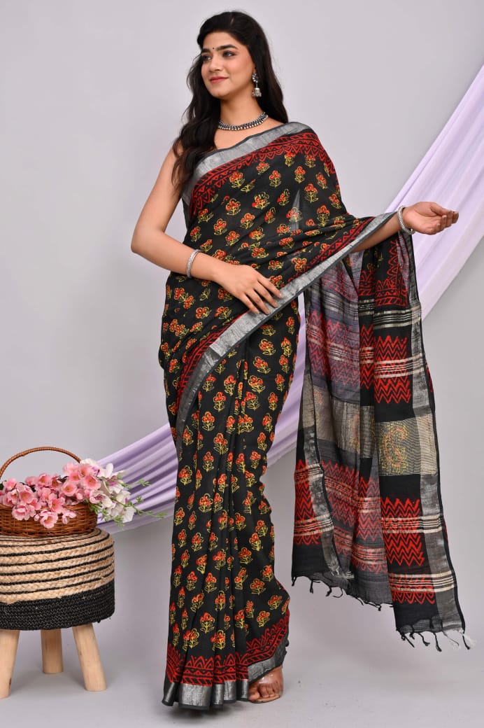 Linen Cotton Sarees