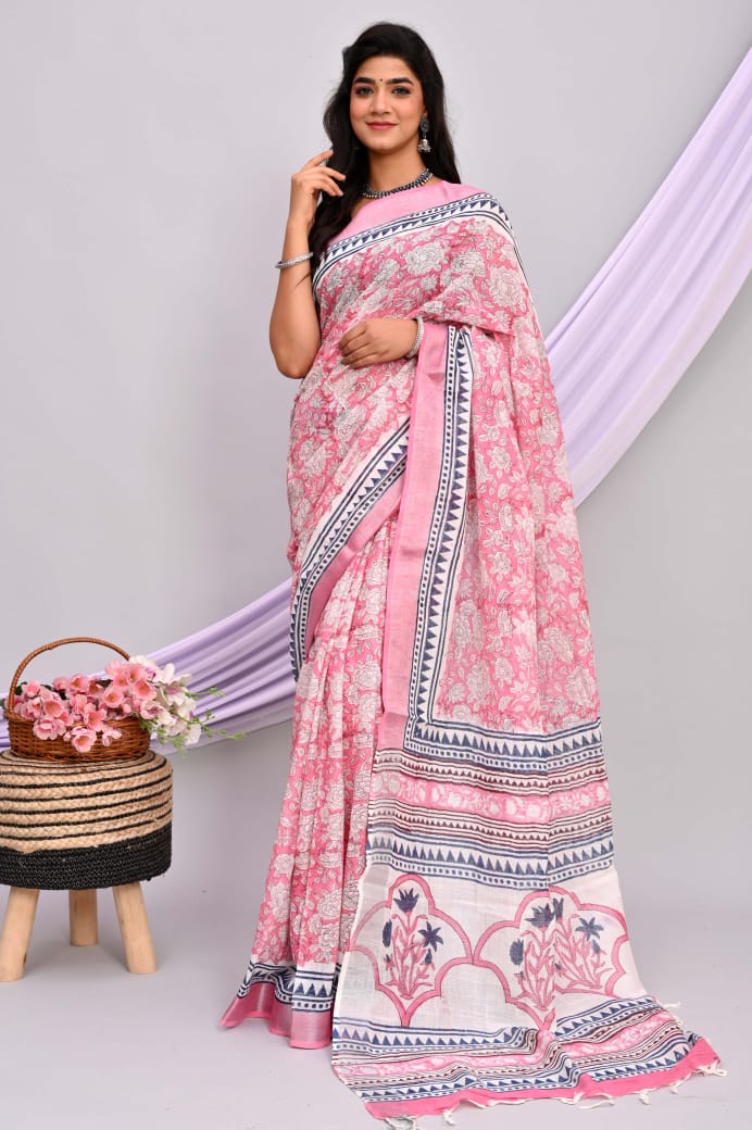 Linen Cotton Sarees