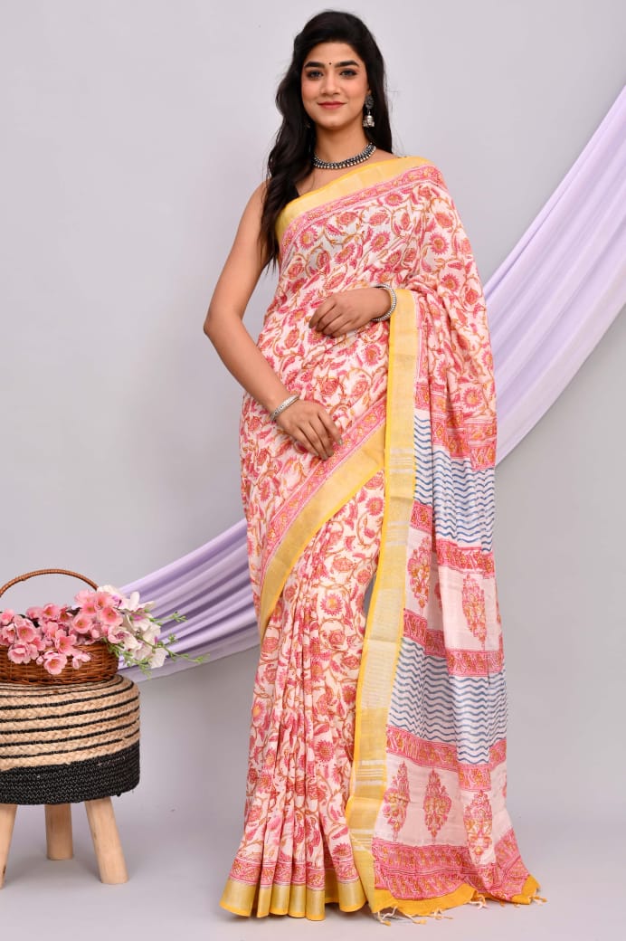 Linen Cotton Sarees