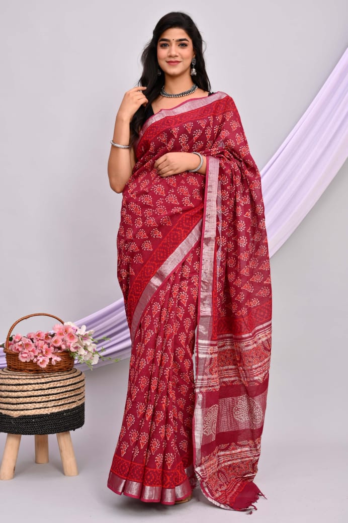 Linen Cotton Sarees