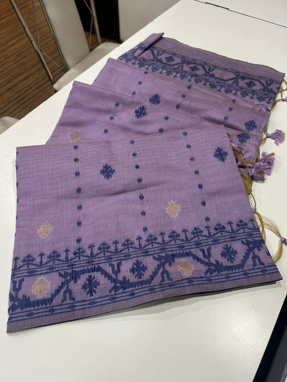 PURE SOFT JAMDANI MUNGA COTTON SAREE