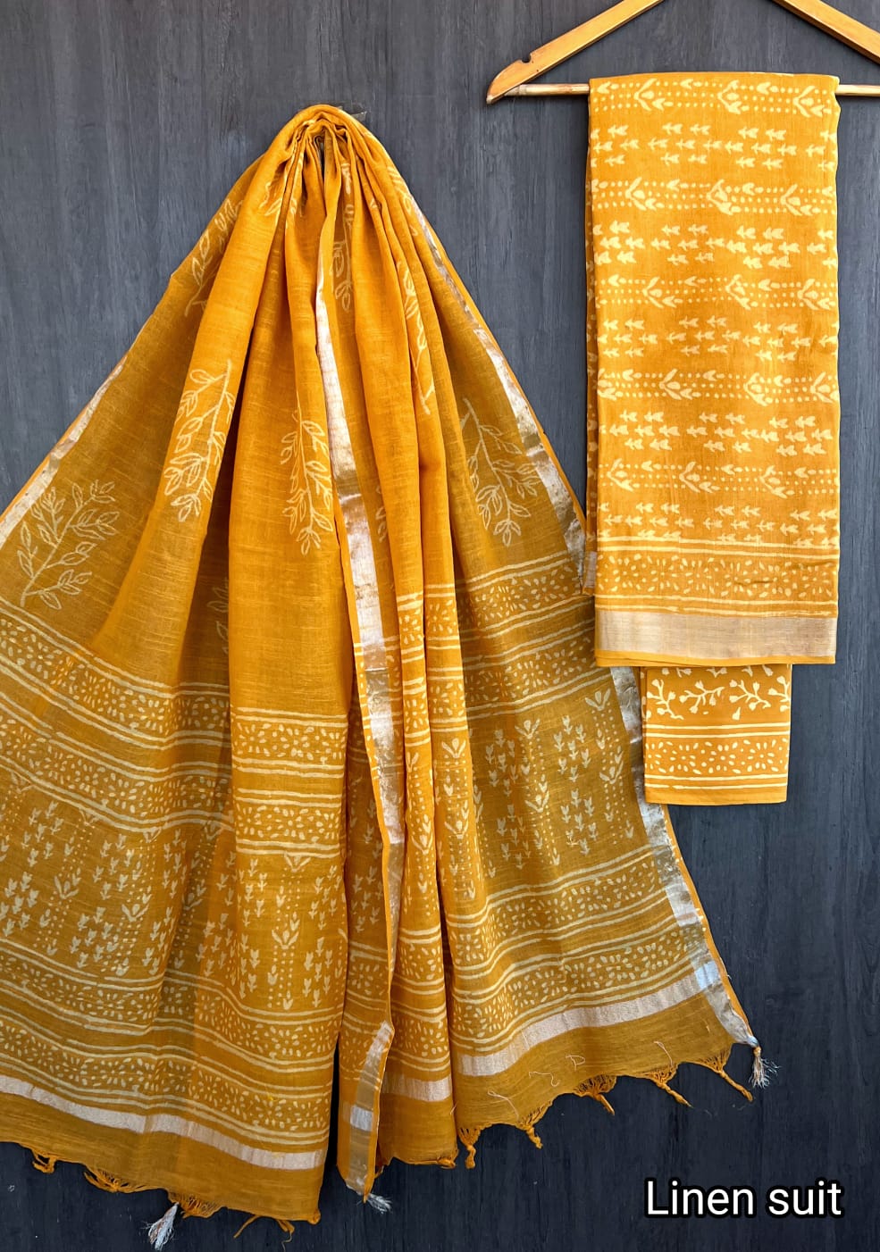 Pure linen salwar kameez material