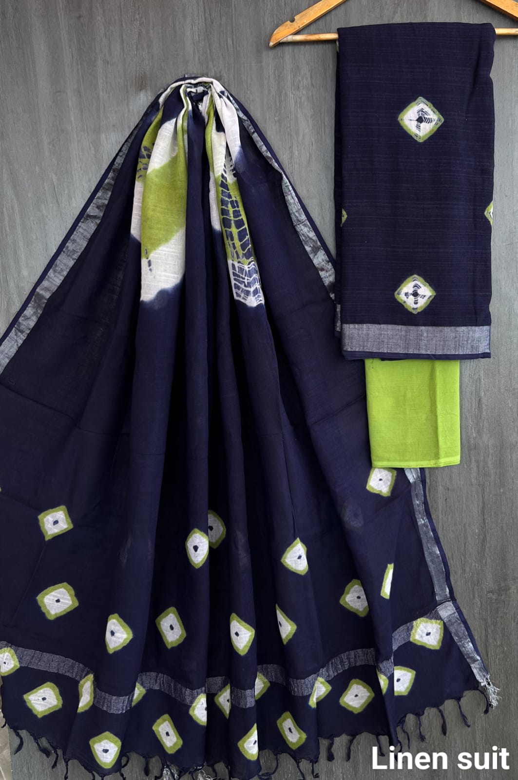 Pure linen salwar kameez material