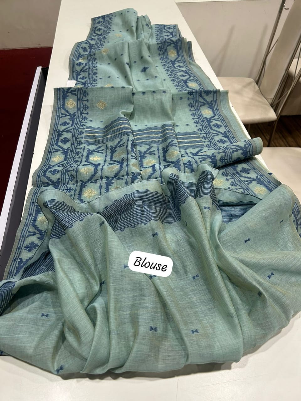 PURE SOFT JAMDANI MUNGA COTTON SAREE