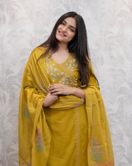 Salwar kameez/ chudidhar suit/ yellow colour