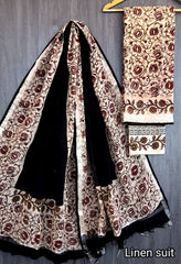 Pure linen salwar kameez material