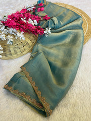 Crushed chiffon sarees