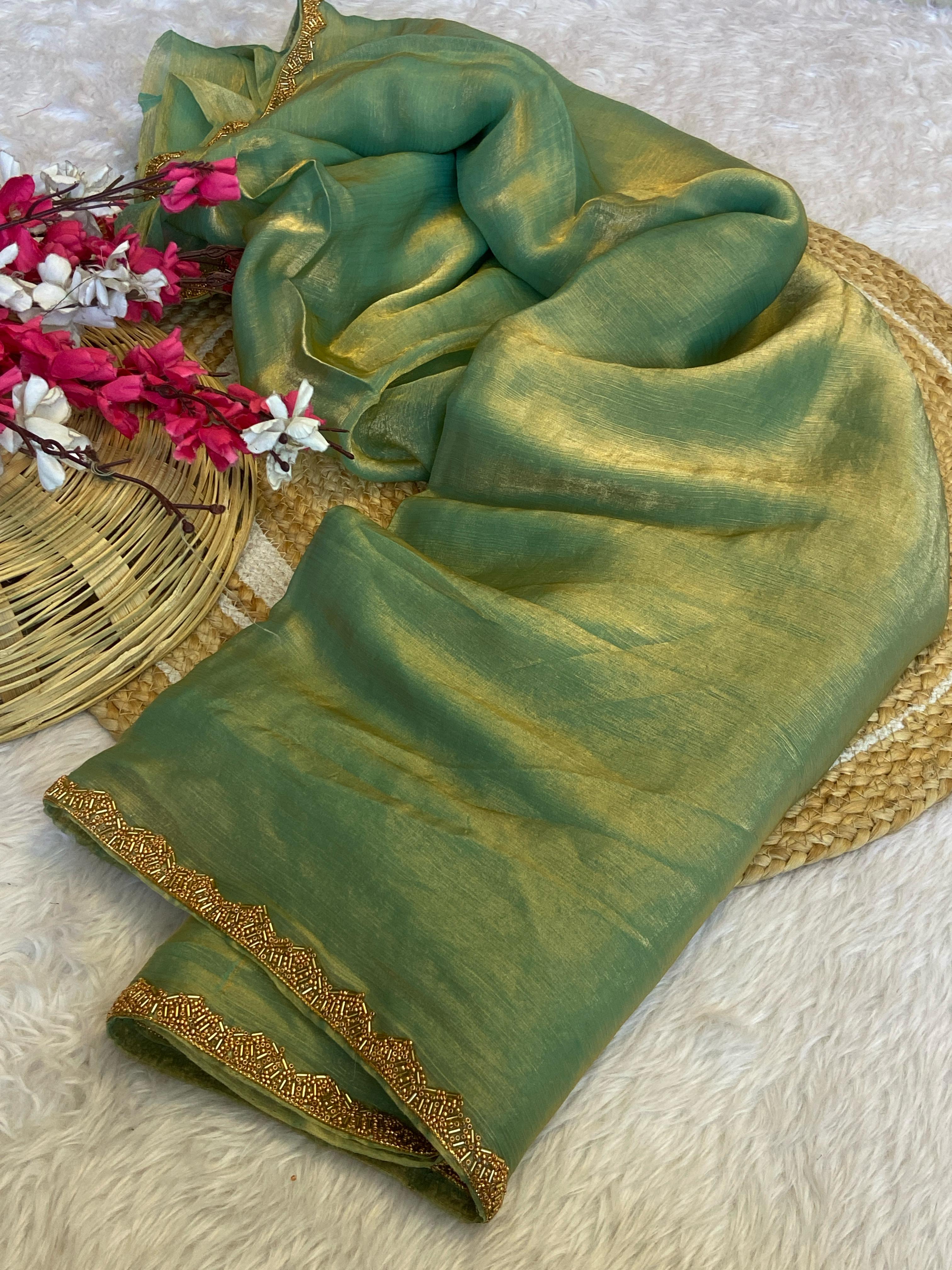 Crushed chiffon sarees