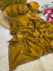 Crushed chiffon sarees
