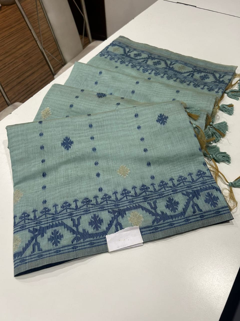 PURE SOFT JAMDANI MUNGA COTTON SAREE