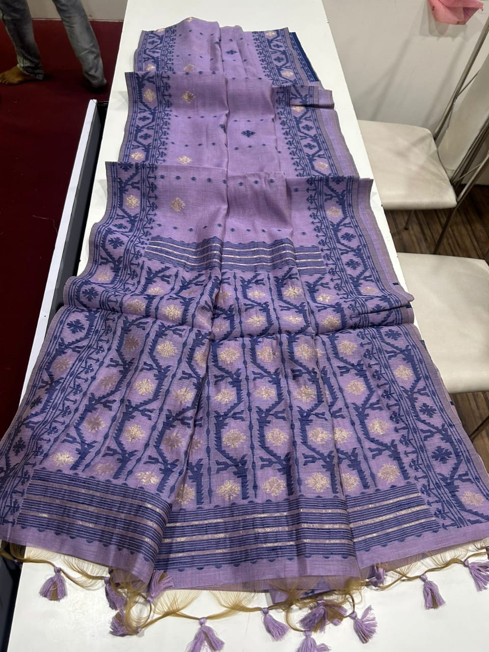 PURE SOFT JAMDANI MUNGA COTTON SAREE