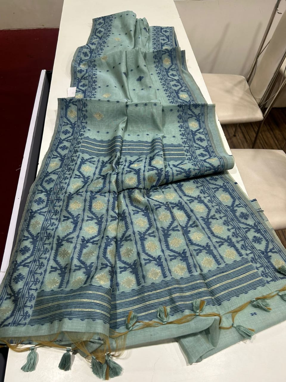 PURE SOFT JAMDANI MUNGA COTTON SAREE