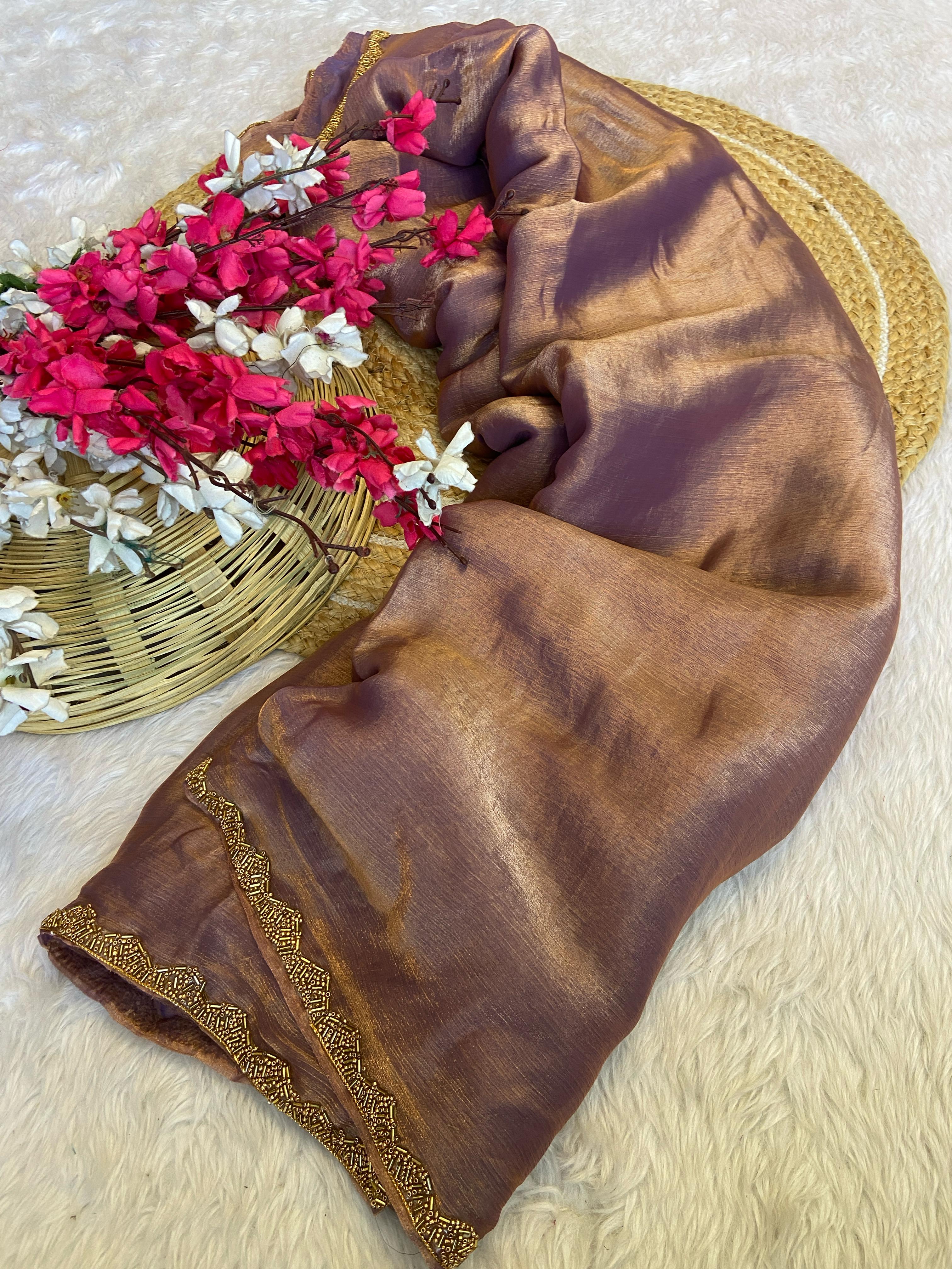 Crushed chiffon sarees