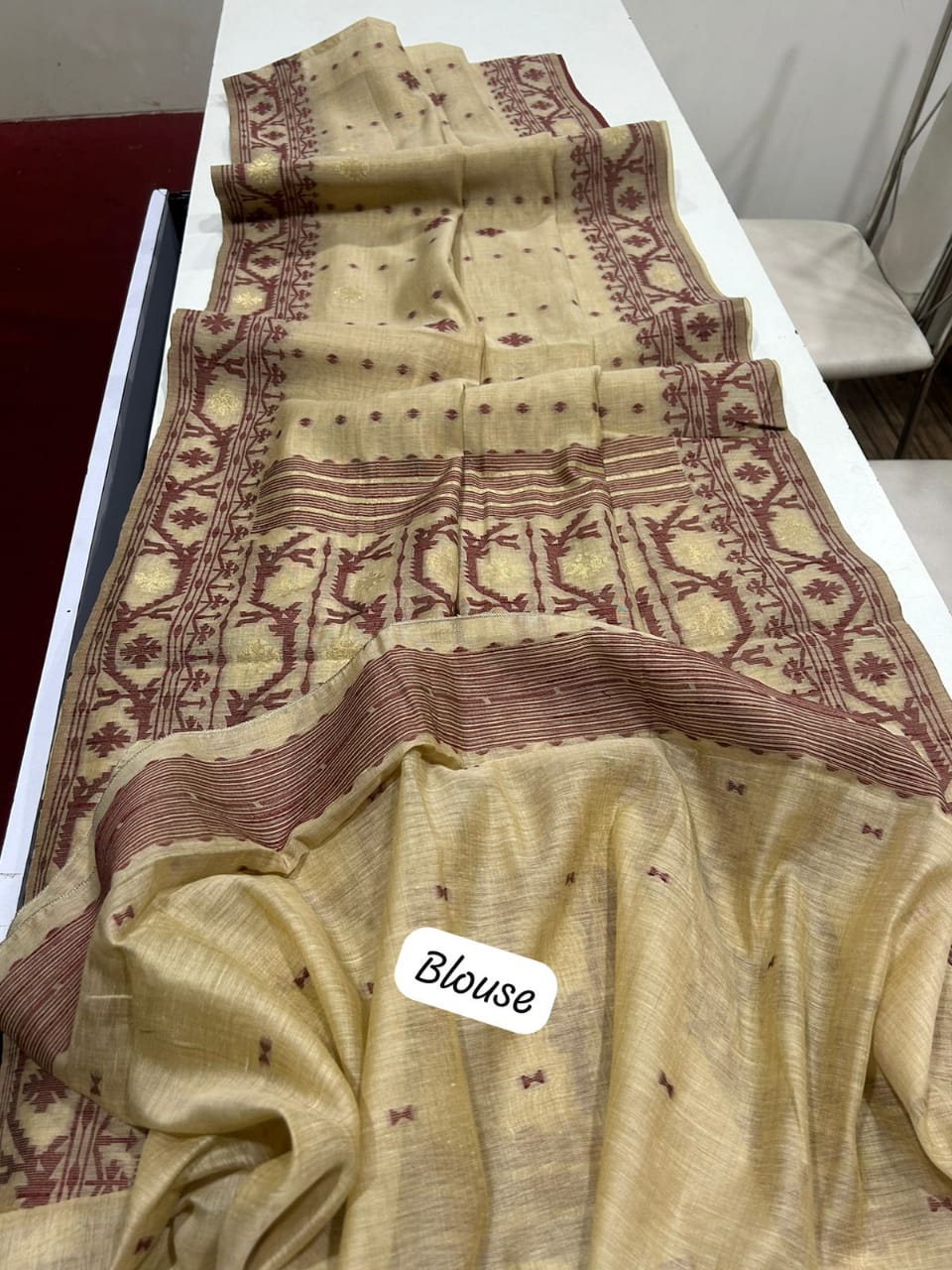 PURE SOFT JAMDANI MUNGA COTTON SAREE