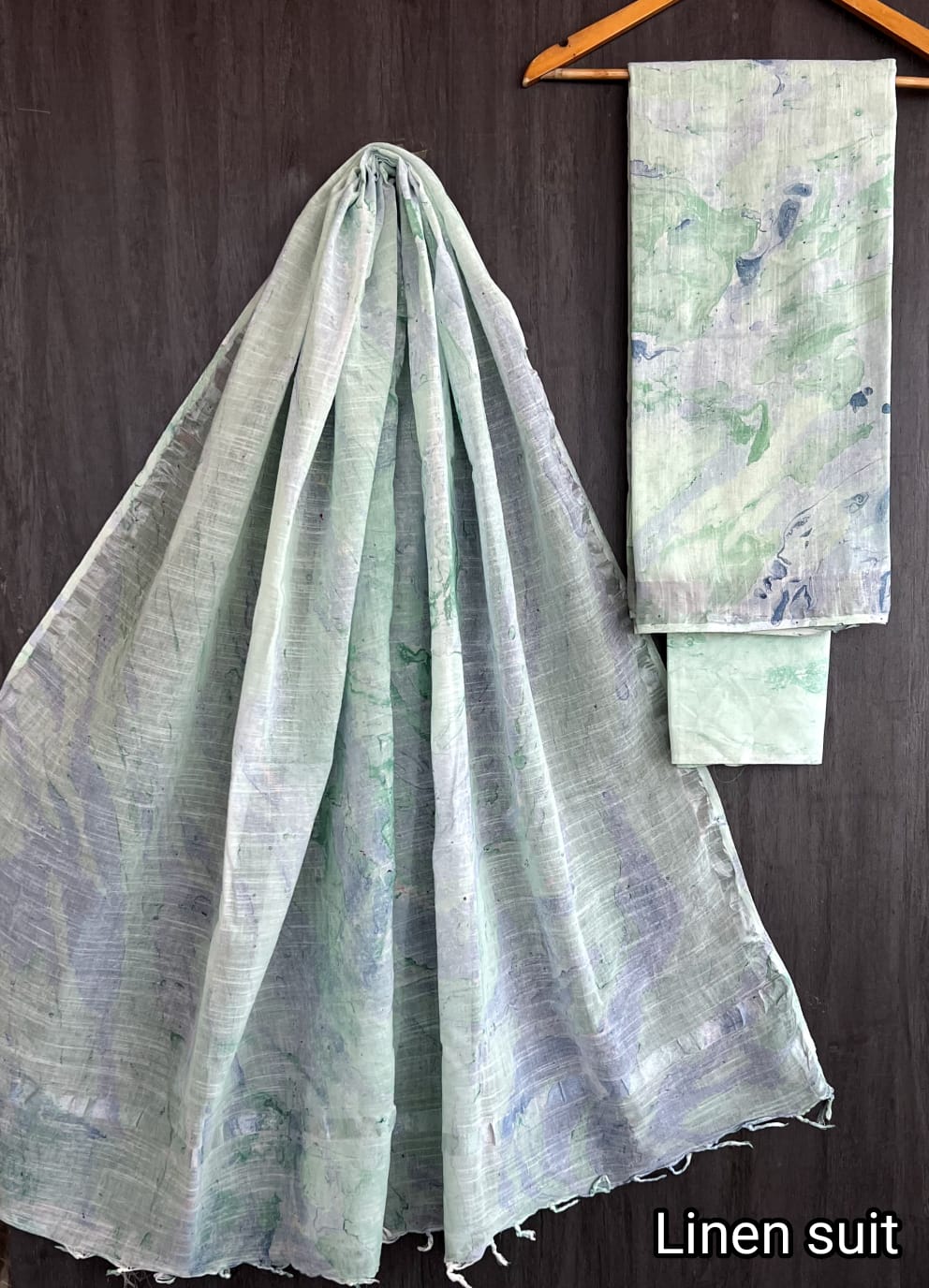 Pure linen salwar kameez material