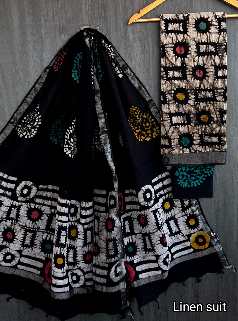 Pure linen salwar kameez material