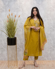 Salwar kameez/ chudidhar suit/ yellow colour