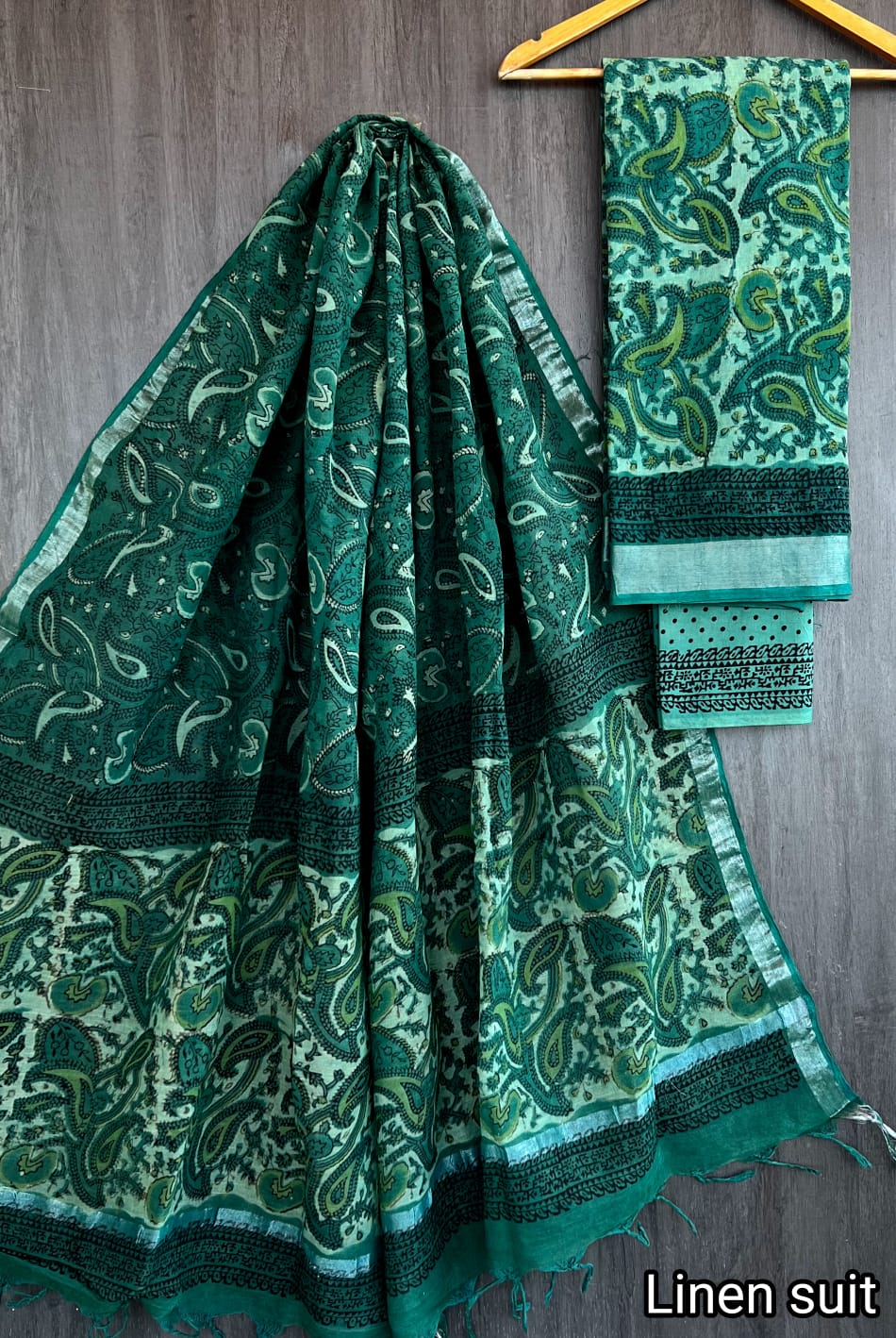 Pure linen salwar kameez material
